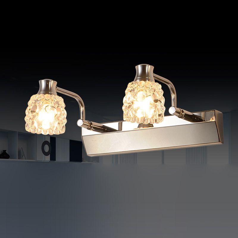 Geometric Vanity Lighting Modern Style Crystal Multi Lights Vanity Sconce Lights