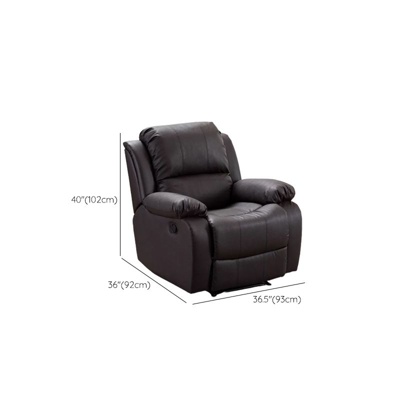 Faux Leather Standard Recliner Adjustable Recliner Chair with Lumbar Support