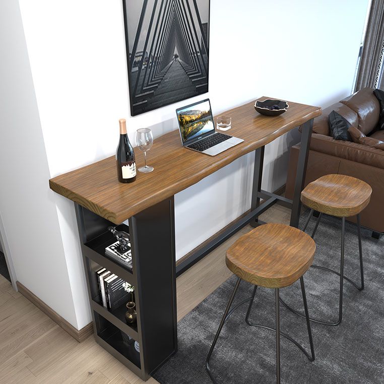 Rectangular Bar Table Set 1/3/5 Pieces Solid Wood Pub Dining Set