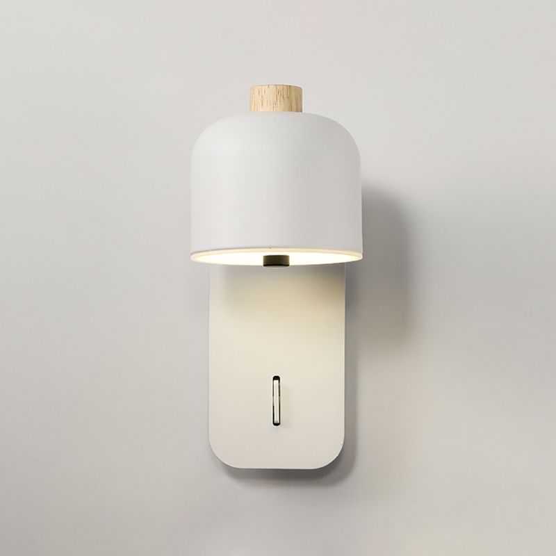 Modern Simple Iron Wall Light Cylinder Shape Rotatable Wall Lamp for Bedroom