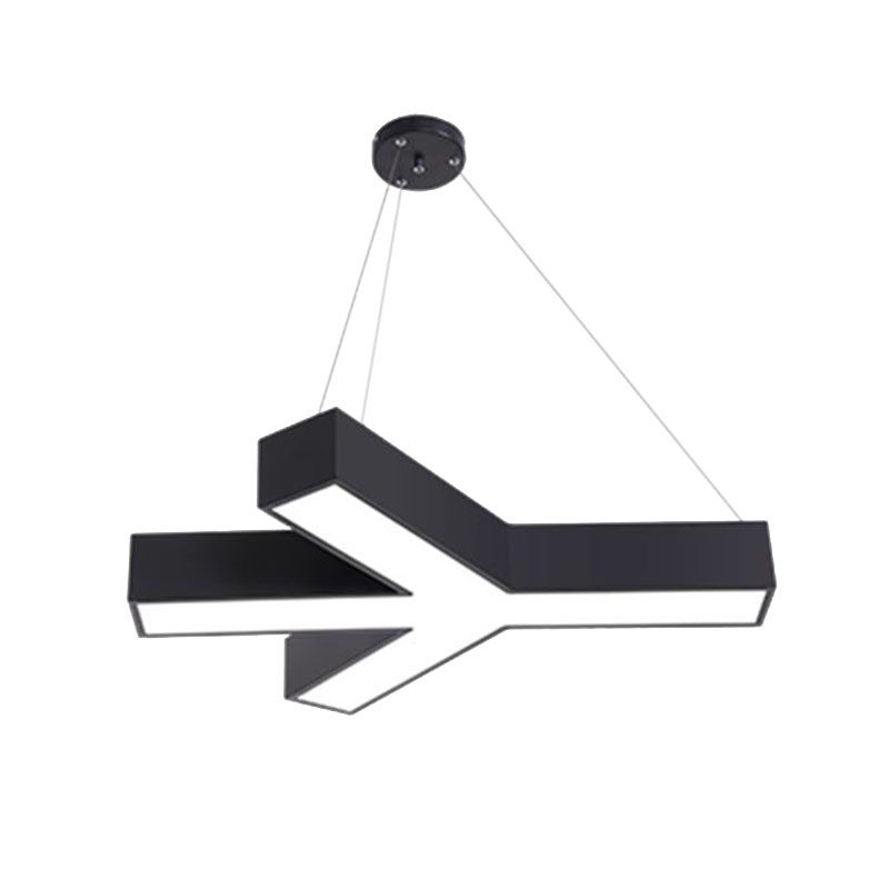 Zwarte tak led hangende lamp eigentijdse acryl commerciële hangende verlichting voor gymnasium