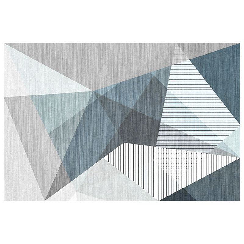 Stylish Triangle Pattern Pattern Multicolored Modern Simplicity Area Carpet Polyester Friendly Washable Carpet for Living Room
