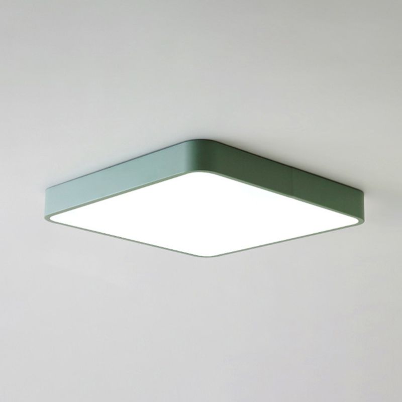 Macaron plafonnier nordique moderne minimaliste carré chambre étude salon Ultra-mince fer économie d'énergie éclairage