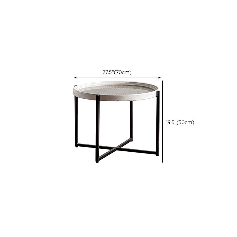 French Country Side Table Glass Top Single Accent Side Table