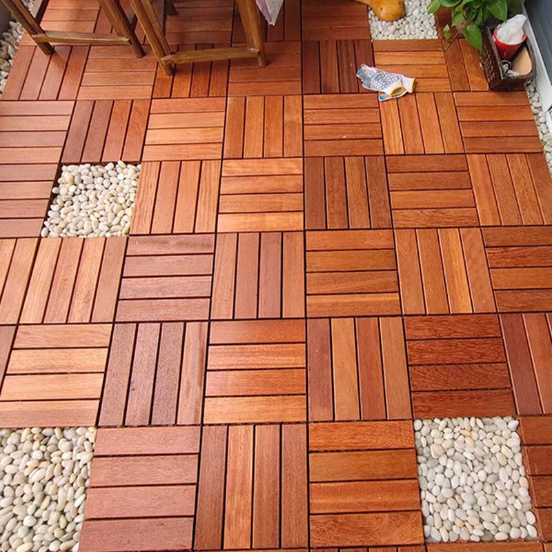 Classical Decking Tiles Natural Wood Waterproof Smooth Outdoor Flooring
