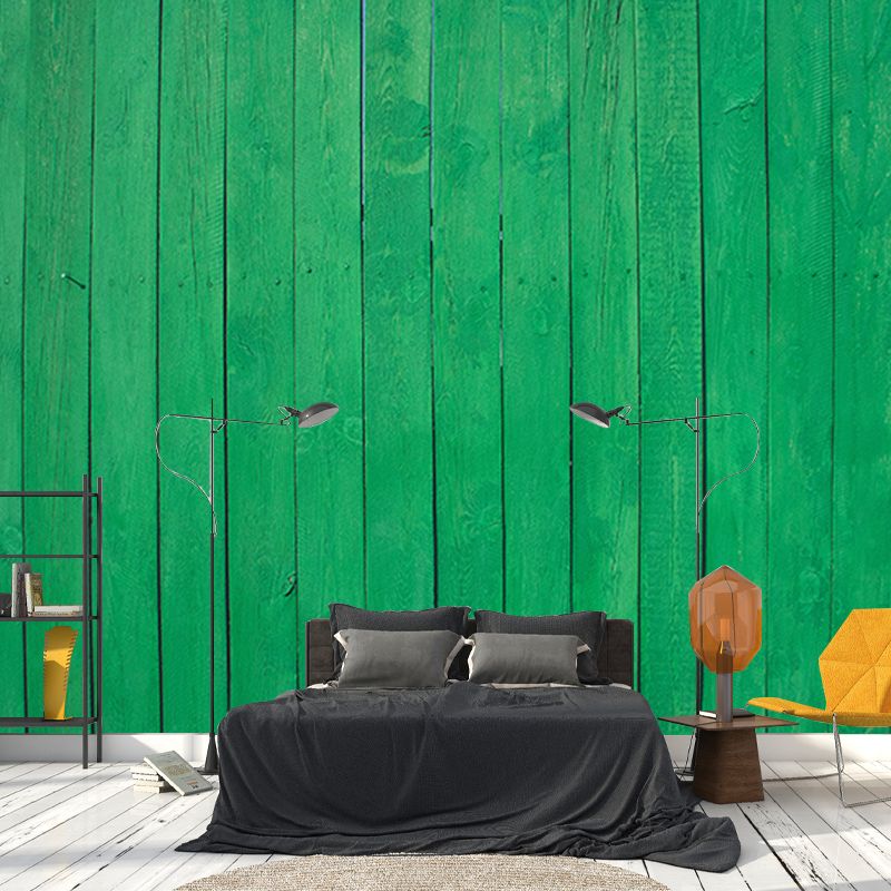 Vivid Industrial Wood Grain Mural Decal for Sleeping Room, Custom Size Available