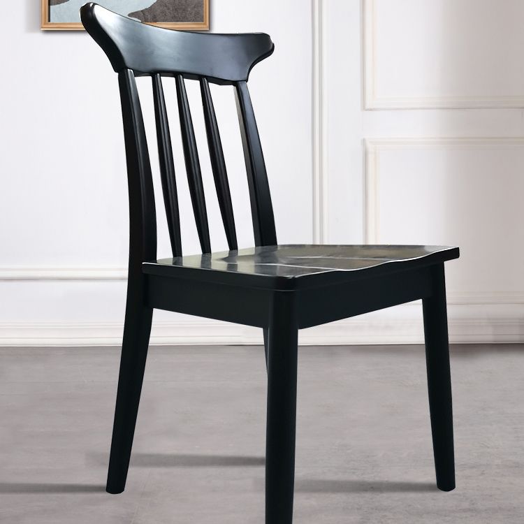Silla auxiliar de comedor de estilo escandinavo de madera, silla auxiliar de comedor casera sin brazos