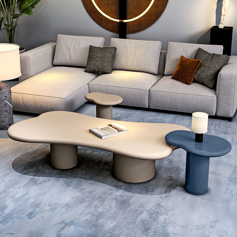 Wooden Geometric Contemporary Coffee Table Single Coffee Table