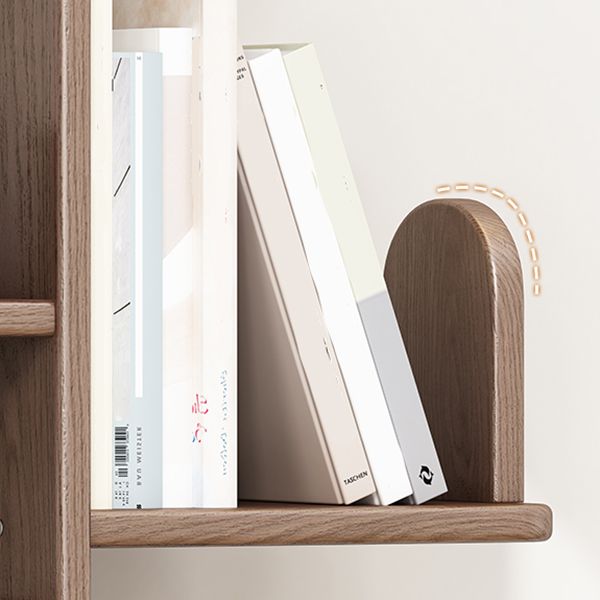 Modern Style Bookshelf Solid Wood Vertical Shelf Bookcase for Home
