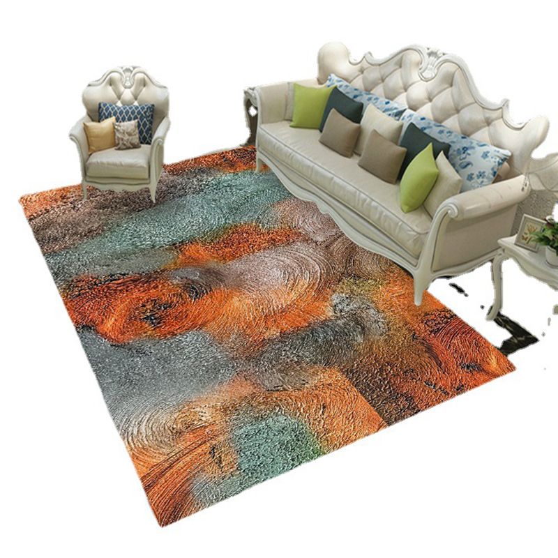 Gorgeous Grey Carpet Polyester Abstract Print Carpet Washable Carpet for Living Room