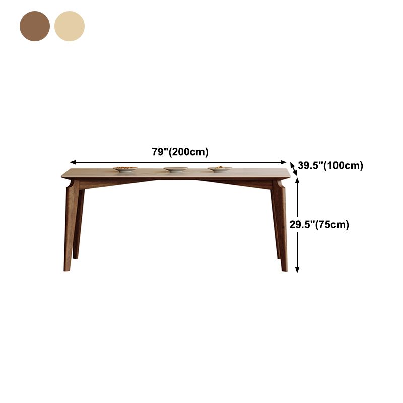 Rectangle Dining Table Mid-Century Modern Dining Table with 4 Legs