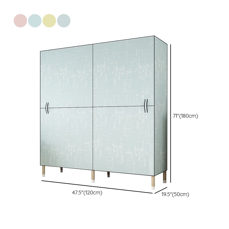 Modern Style Metal Frame Wardrobe Foldable Wardrobe with Garment Rod