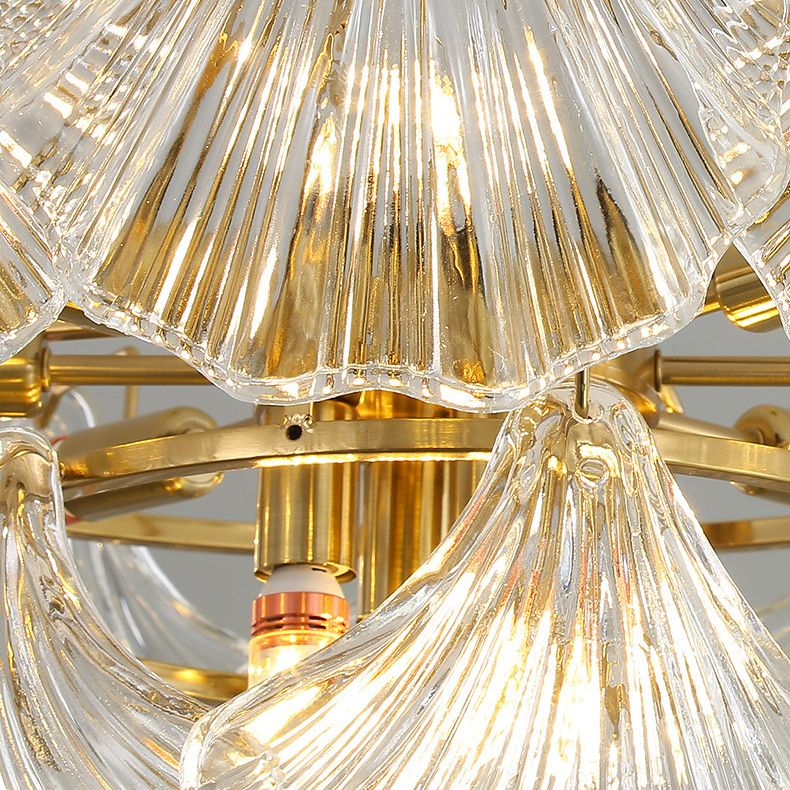 Light Luxury Style Pendant Chandelier Light Glass Chandelier for Living Room