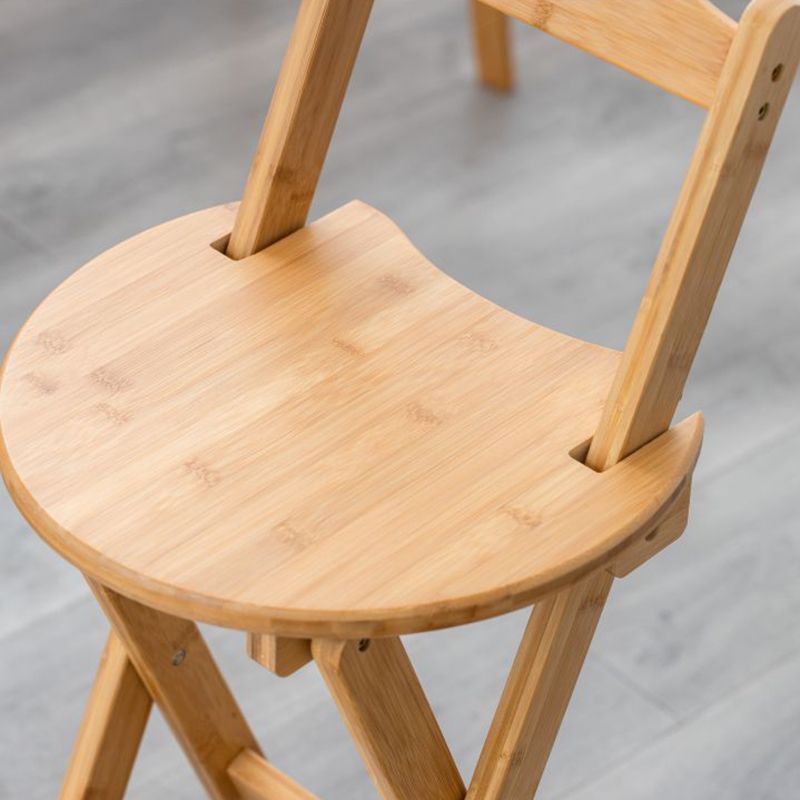 Contemporary Solid Wood Folding Bar Stool Indoor Bar Stool with Wooden Seat