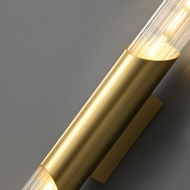 Glass Cylinder Shape Wall Lighting Modern Style Wall Light Sconce