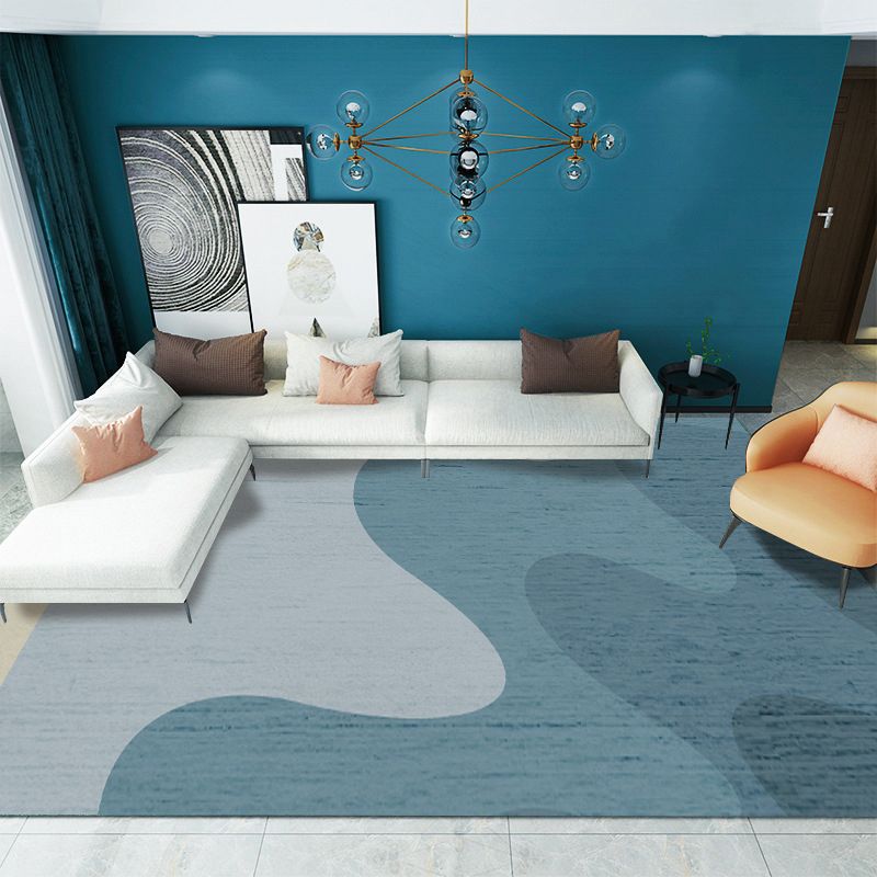 Gold Modern Rug Polyester Line Indoor Rug Non-Slip Backing Rug for Drawing Room