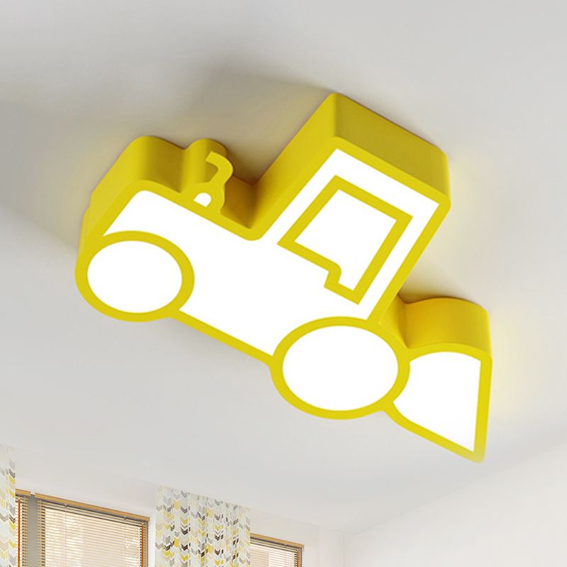 Cartoon Car Ceiling Light Acrylic Flush Mount Ceiling Light for Bedroom