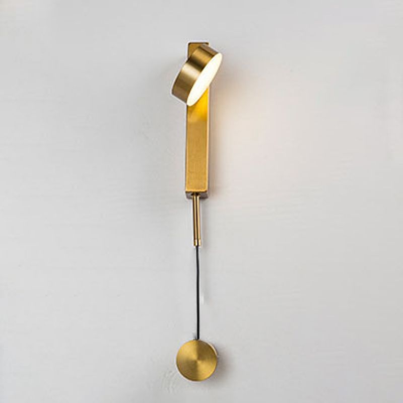 Modern Geometric Sconce Light Metal 1 Light Wall Lamp for Bedroom