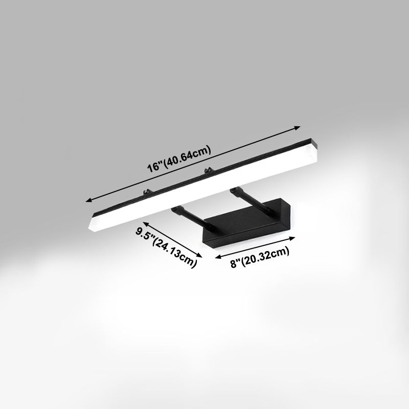 Striscia illuminazione da parete in stile moderno 1 luce di scarpa leggera per doccia