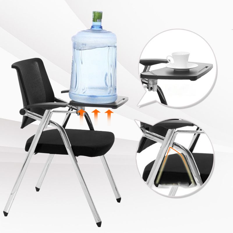 Mesh Mid Back Conference Chair Contemporary Fixed Arms Office Chair