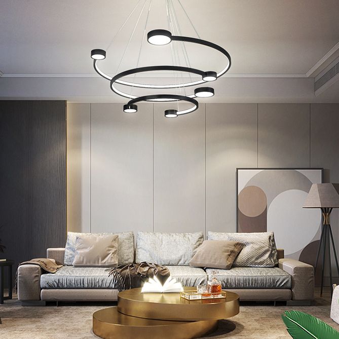 Multi-Layer Ceiling Pendant Light Modern Metal Hanging Lights