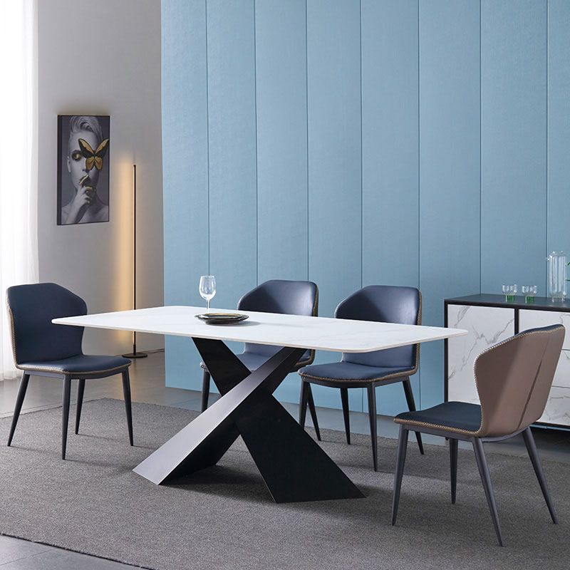 Scandinavian 1/4/5/7 Pcs Dining Chairs Set Sintered Stone Dining Room Set for Home