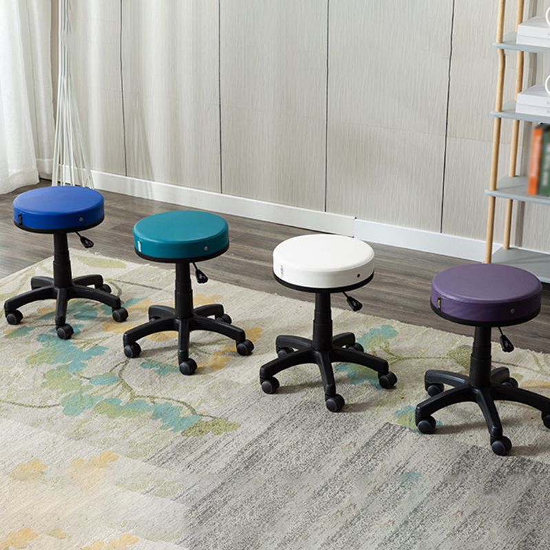 Contemporary Swivel Adjustable Height Bar Stool Indoor Bar Stool with Backless