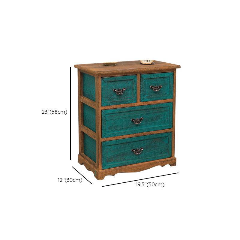 Coastal Storage Chest Dresser Solid Wood Storage Chest , 13.65 Inch Width
