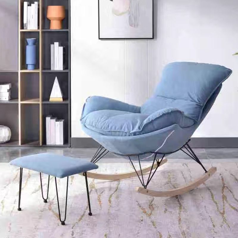 Contemporary Simple Style Rocking Chair Single Indoor Sofa Rocking Chair for Break