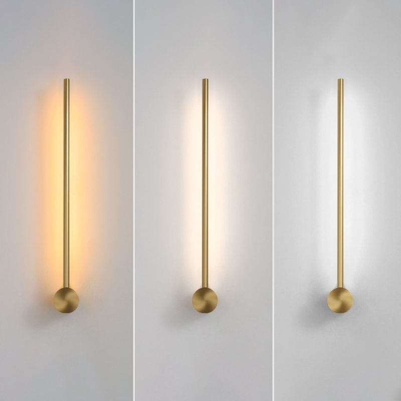Linear Shape Metal Wall Sconce Modern Style Multi Lights Wall Mount Lighting