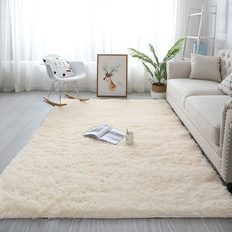 Minimalistische massive Shag-Fläche Teppich Polyester Innenteppich nicht rutschfest