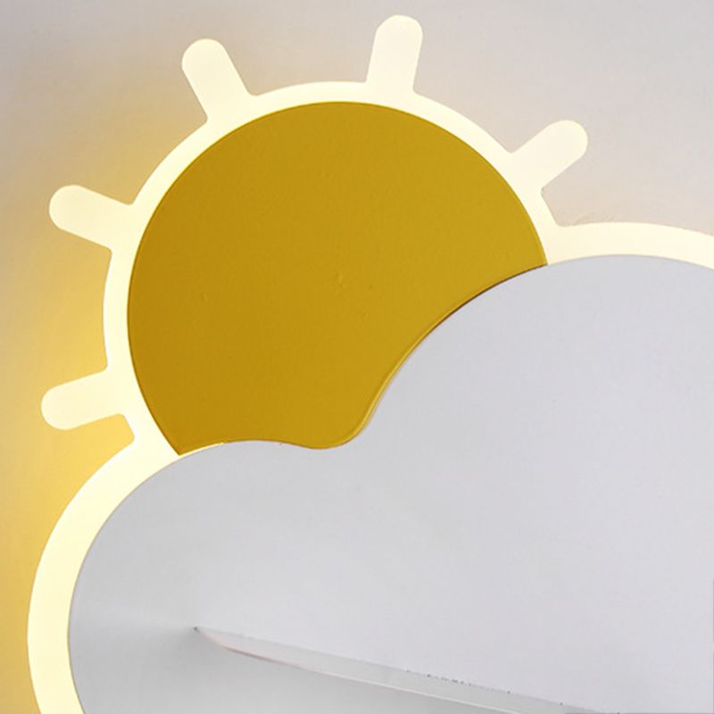 Cloud Wall Mounted Lamps Modern Style Metal 1 Light Wall Light Sconces