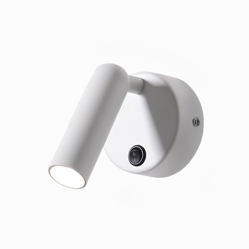 Lampada a monte a parete cilindro Stile moderno a 1 luci di scarpa in alluminio in alluminio