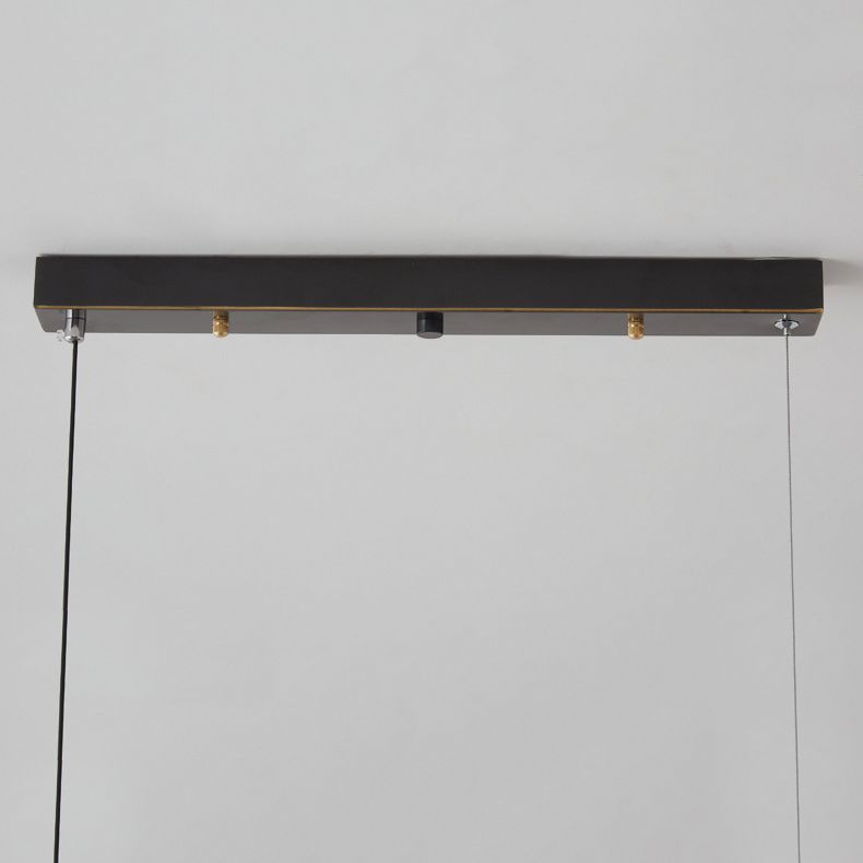 Modern Golden/Black Ceiling Light Metal/Glass Kitchen Island Lighting for Home