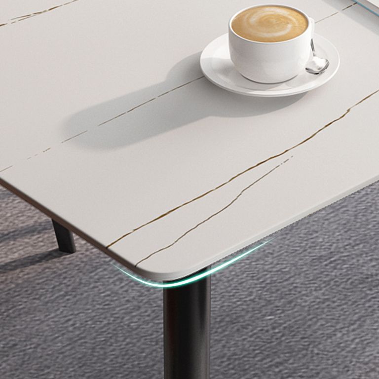 Mesa de comedor rectangular industrial Muebles de 4 patas para el comedor