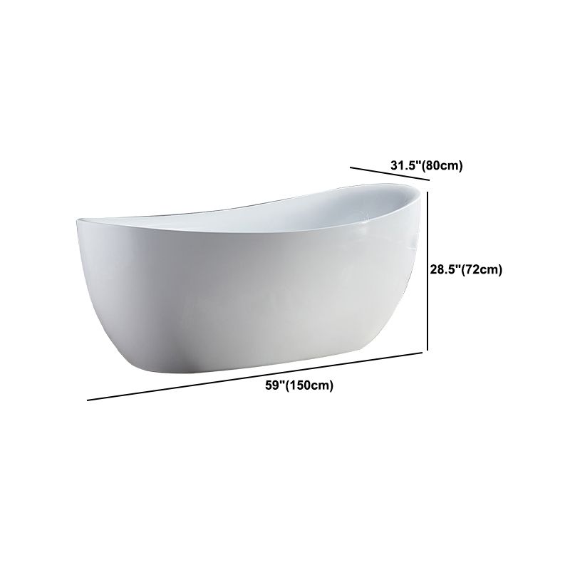 Modern Acrylic Bath Tub Freestanding Matte Finish Bathtub for Home