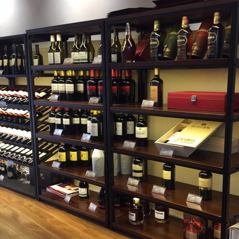 Contemporary Metal and Wood Book Shelf Open Home Shelf Bookcase with Shelves