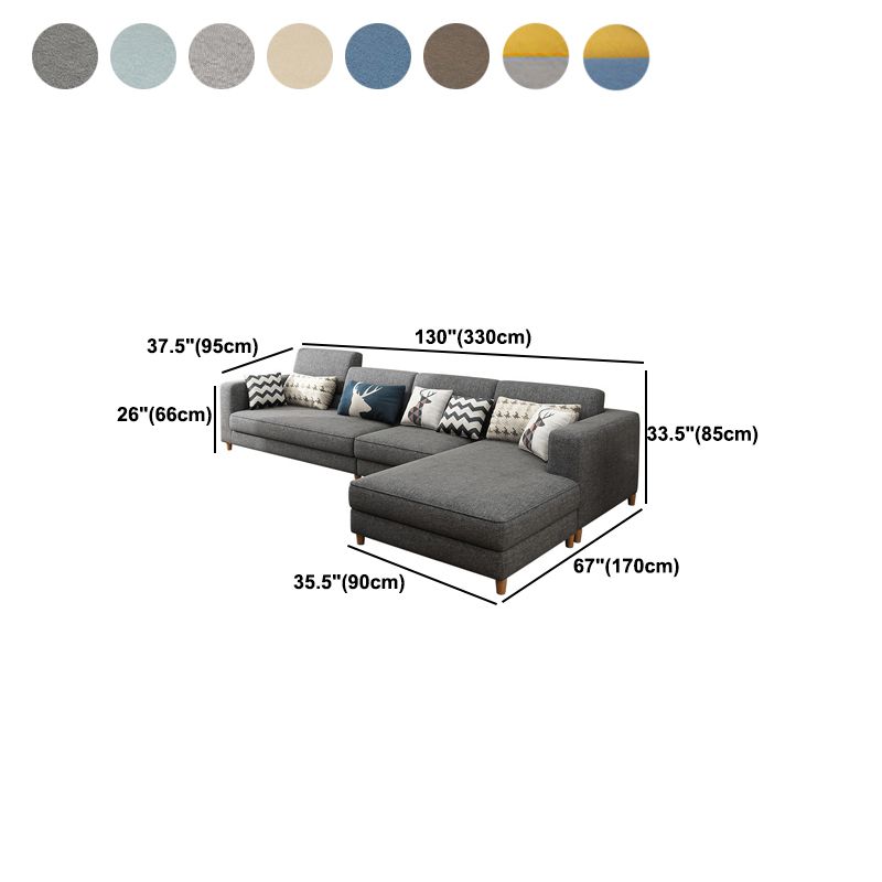 Removable Cushions,Adjustable Sectional Sofa, 67" Linen Sectional sofa