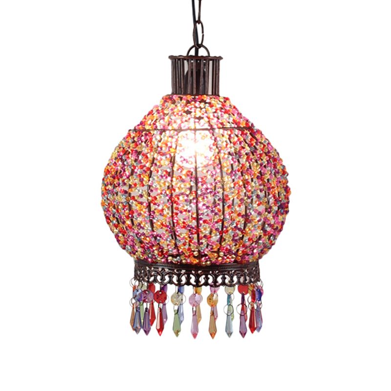 Bronze 1 lampe à suspension Lumière Bohemian Metal Lantern Pending Lightture pour le restaurant