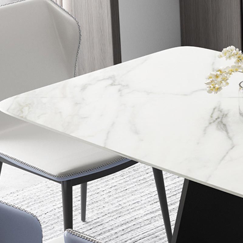 Modern Sintered Stone Top Dining Set Rectangular 1/4/5/7 Pieces Dining Room Table Set