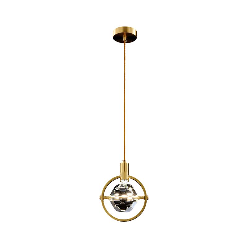 Sfall Cior Crystal Kit lampada sospesa Kit contemporanea camera da letto a led lampada a sospensione anulare in oro