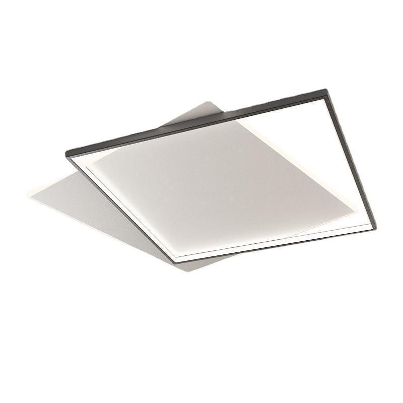 Double Squares Nordic Style LED Ceiling Light Minimalism Ultra-thin Flush Mount Lamp for Living Room