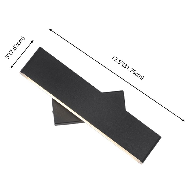 Lámpara de pared giratoria de LED creativo moderno apliques de pared rectangular de aluminio con sombra acrílica
