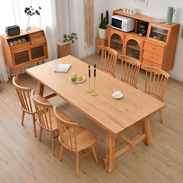 Modern 1/2/3/5/7 Pieces Dinette Set Solid Wood Dining Table and Dining Chairs