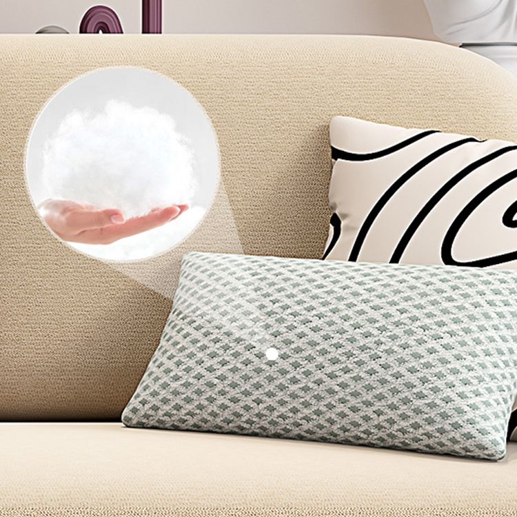 Beige Velvet Sleeper Sofa 31.49" Wide Scandinavian Sofa Bed with Upholstered