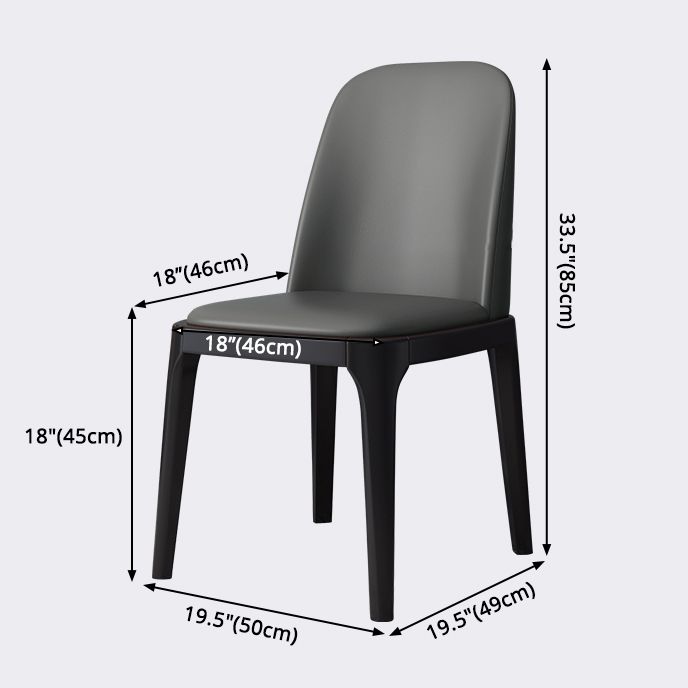 Industrial Style Side Chairs Oak Solid Wood Dining Room Side Chair Set