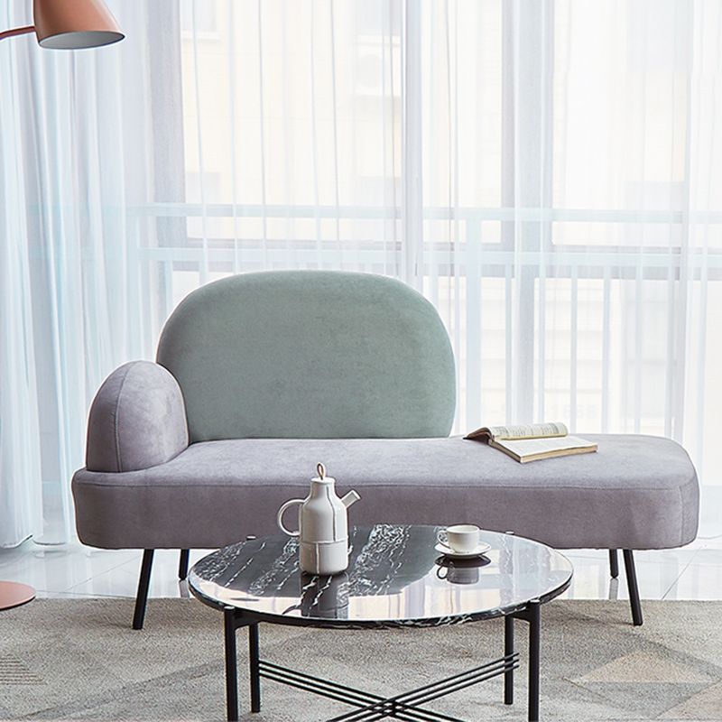 Contemporary Cotton Blend Single Arm Tight Back Light-grey Sofa Set