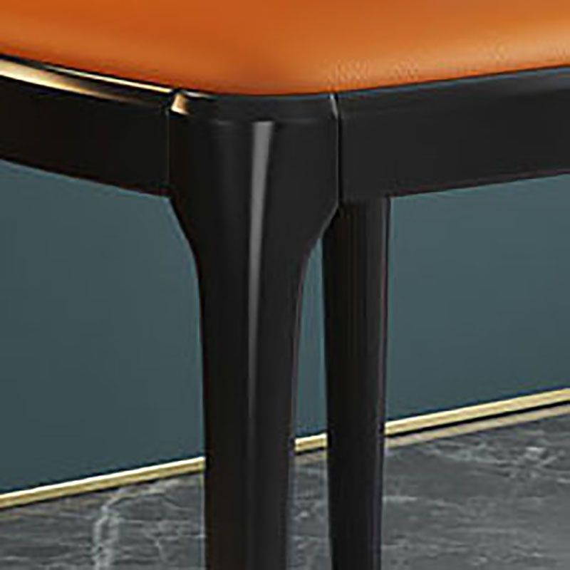 Sedia contemporanea da pranzo sedie senza braccio con gambe in legno per cucina