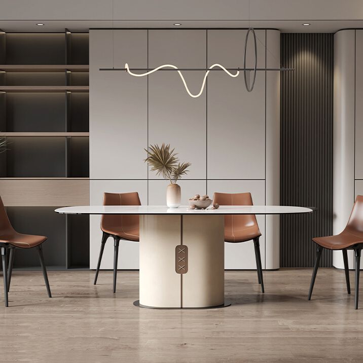 1/4/5/6/7 Piece Sintered Stone Rectangle Shape Dining Table Sets