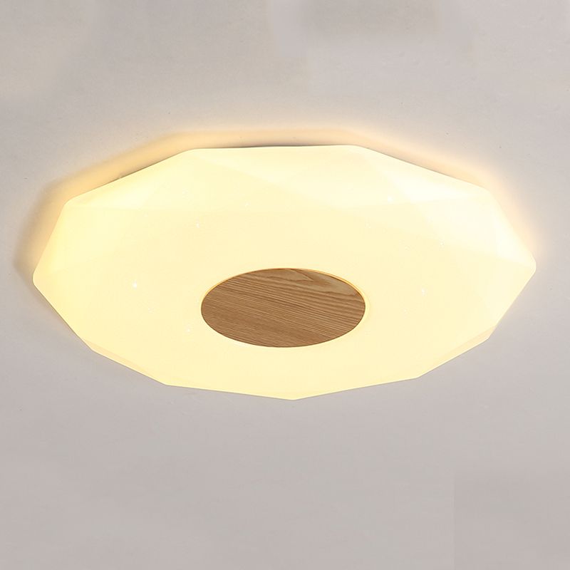 Bois Geometric Flush Ceiling Light Modern 1 Light Flush Ceiling Light Fixtures in Brown